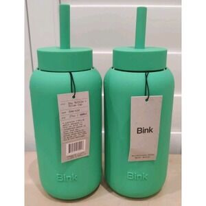 Lot of 2 Bink 27oz Day Water Bottle Straw Cap - Emerald (2-pack) Brand New